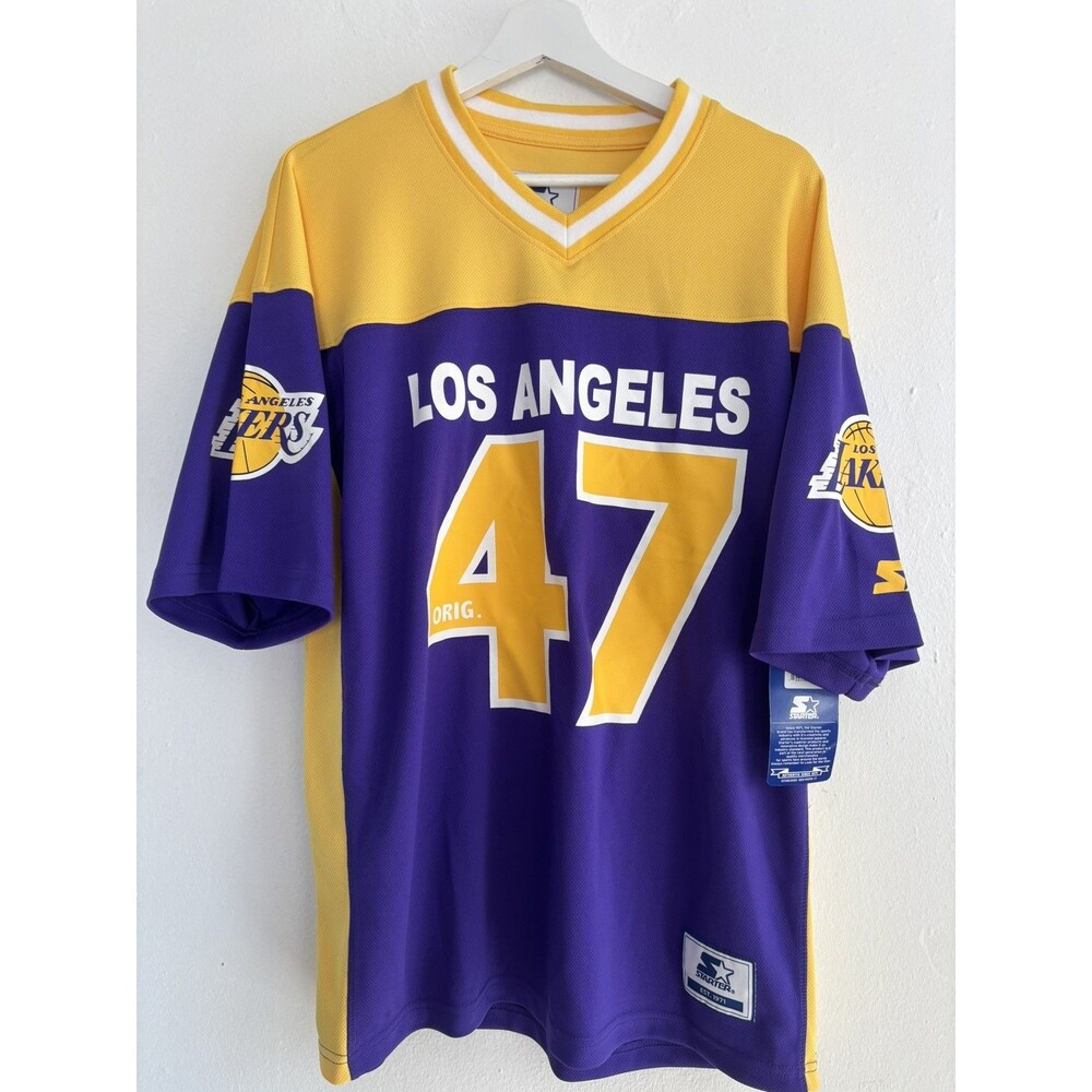 LA Lakers STARTER Shirt MEN M LOS ANGELES JERSEY NBA BASKETBALL New Medium